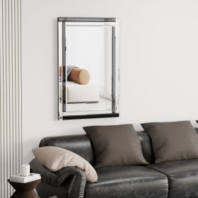 Large Wall-Mounted Silver Decorative Rectangular Wall Mirror for Home, Living Room, Bedroom, Entryway (clear HD mirror) (Color: as Pic)